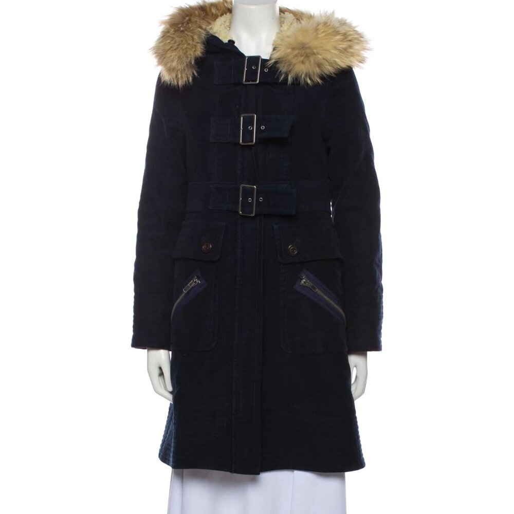 Marc by Marc Jacobs — Quilted Parka with Fur-Trimmed Hood — Size S
